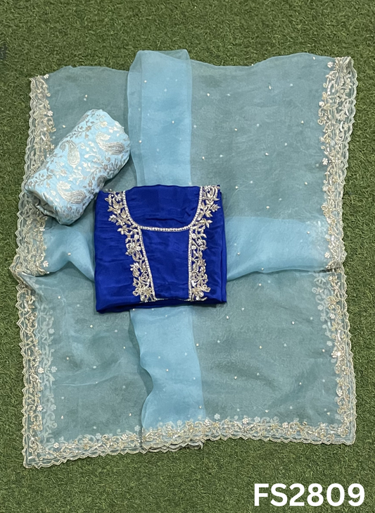 FS2809 | Silk | Party Wear | Wedding | Jaggo | Ring Ceremony | Festival |