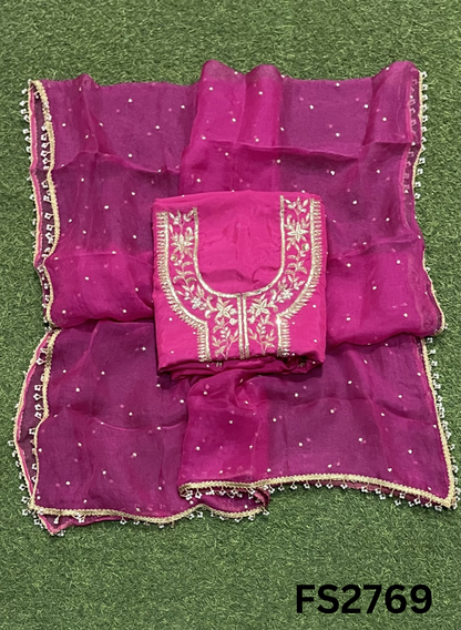 FS2769 | Silk | Party Wear | Wedding | Jaggo | Ring Ceremony | Festival |