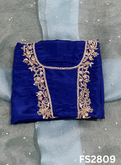 FS2809 | Silk | Party Wear | Wedding | Jaggo | Ring Ceremony | Festival | Contrast