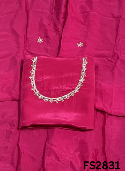 FS2831  | Silk | Party Wear | Wedding | Jaggo | Ring Ceremony | Festival  |