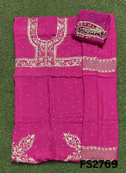 FS2769 | Silk | Party Wear | Wedding | Jaggo | Ring Ceremony | Festival |