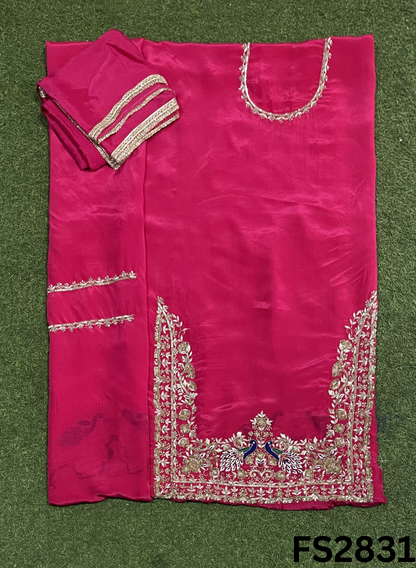 FS2831  | Silk | Party Wear | Wedding | Jaggo | Ring Ceremony | Festival  |