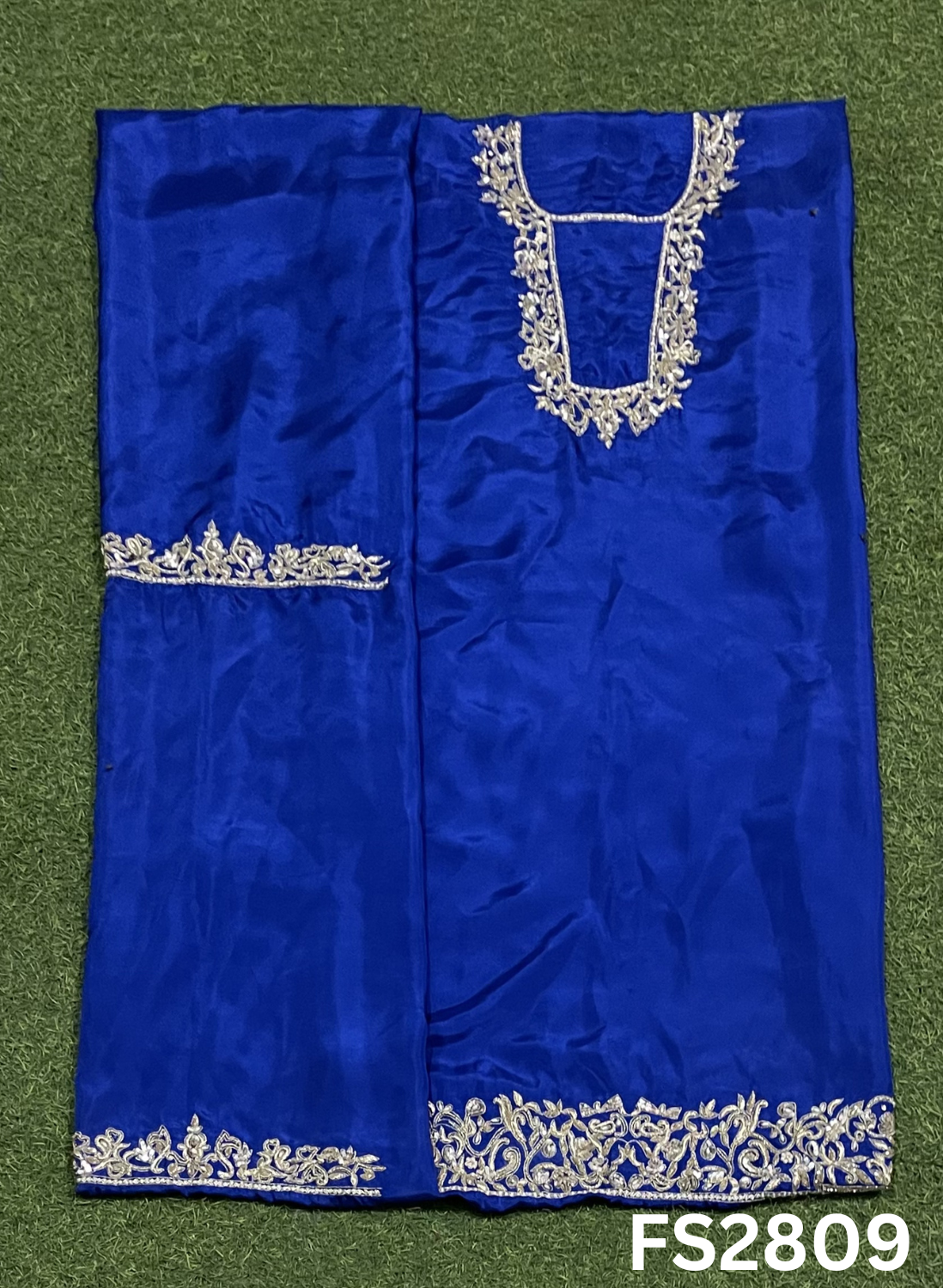 FS2809 | Silk | Party Wear | Wedding | Jaggo | Ring Ceremony | Festival | Contrast