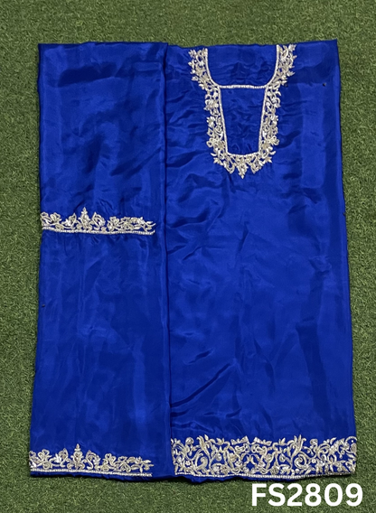 FS2809 | Silk | Party Wear | Wedding | Jaggo | Ring Ceremony | Festival | Contrast
