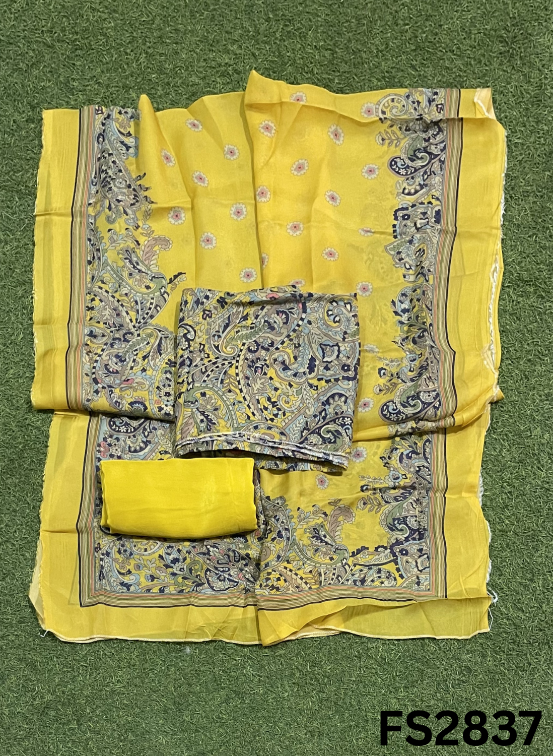 FS2837 | Twill Organza Suit | Party Wear | Wedding | Jaggo | Ring Ceremony | Festival