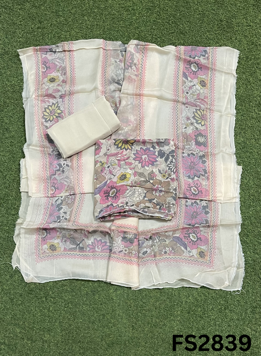 FS2839 | Twill  Organza Suit | Party Wear | Wedding | Jaggo | Ring Ceremony | Festival