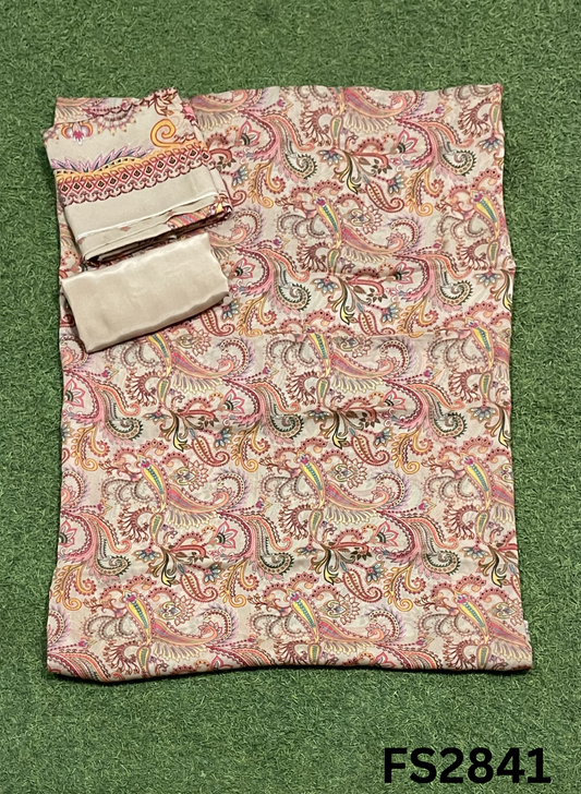 FS2841 | Twill  Organza Suit | Party Wear | Wedding | Jaggo | Ring Ceremony | Festival