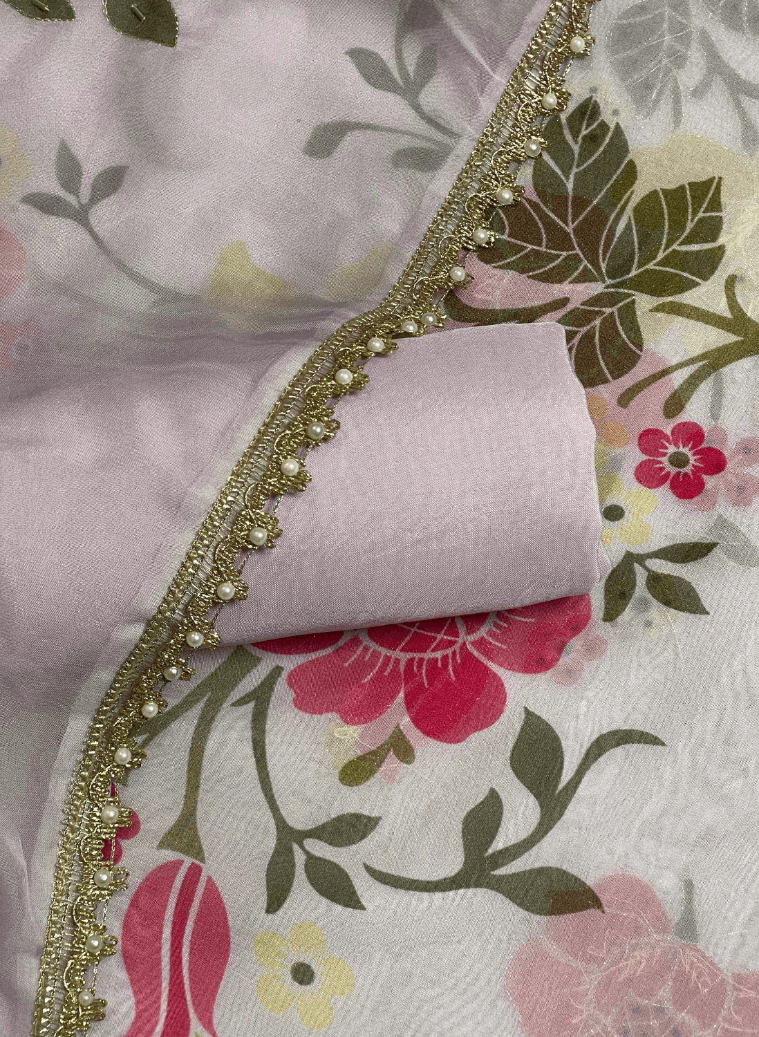 FS714 | Lavender | Organza Suit | Party Wear | Wedding | Jaggo | Ring Ceremony | Festival|