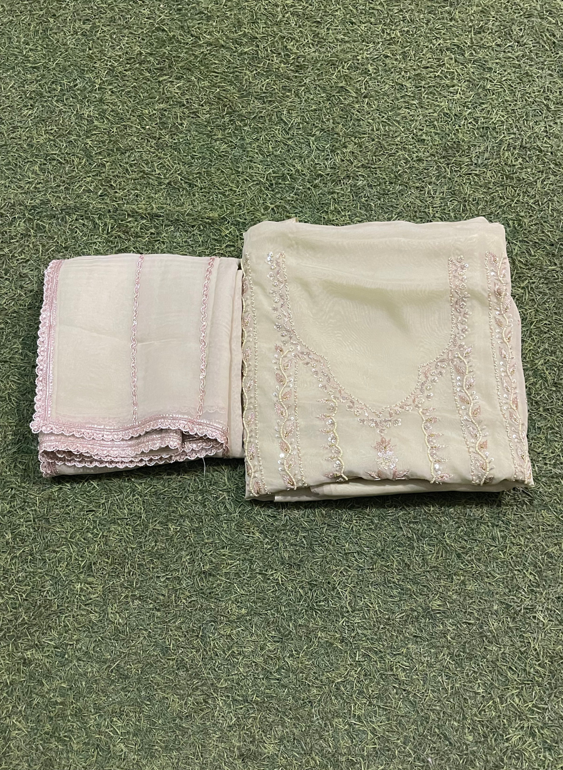 FS2017 | Baby-Pink | Organza | Suit | Wedding | Party Wear | Ring Ceremony | Festival Suit | Allover suit