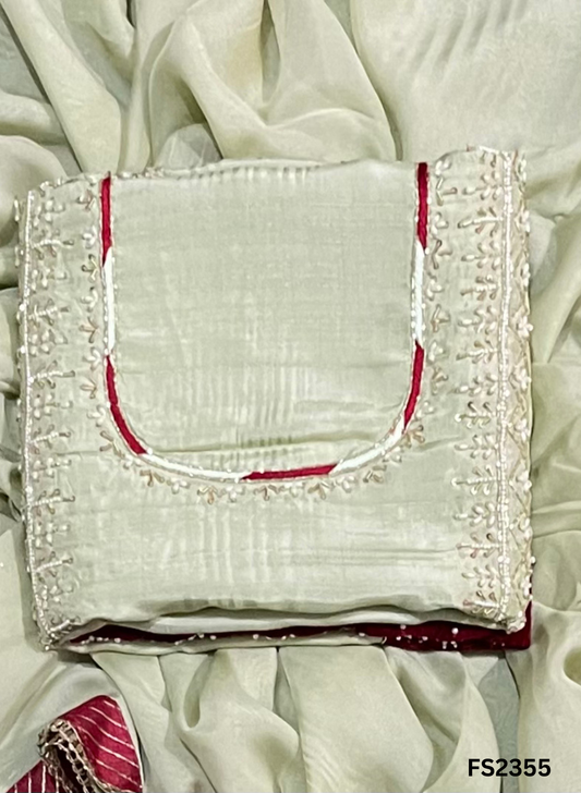 FS2355 | Pista | Raw Silk | Party Wear | Wedding | Jaggo | Ring Ceremony | Festival