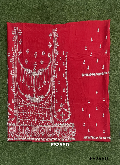 FS2560 | Raw-Silk | Kurti-Sharara | Semi-Stich | Party Wear | Wedding | Jaggo | Ring Ceremony | Festival