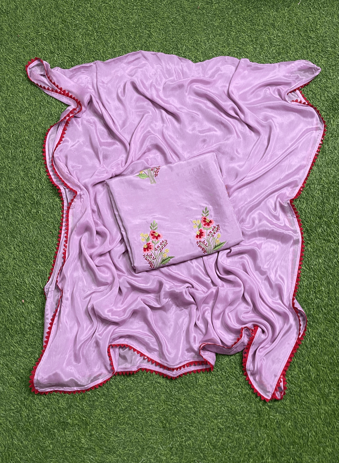 Lavender  Color | Raw Silk Suit | Party Wear | Wedding | Jaggo | Festival| FS506