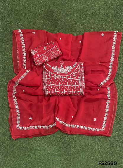 FS2560 | Raw-Silk | Kurti-Sharara | Semi-Stich | Party Wear | Wedding | Jaggo | Ring Ceremony | Festival