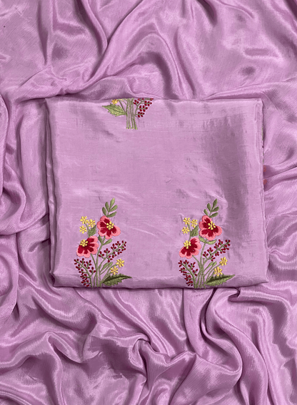 Lavender  Color | Raw Silk Suit | Party Wear | Wedding | Jaggo | Festival| FS506
