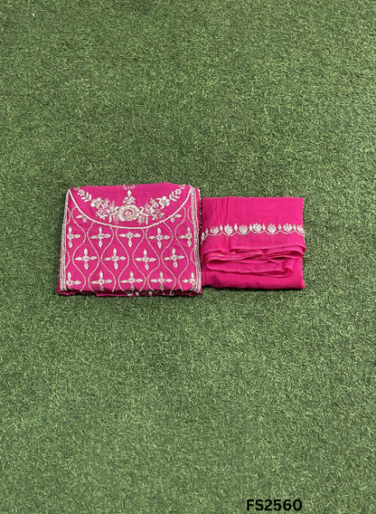 FS2560 | Raw-Silk | Kurti-Sharara | Semi-Stich | Party Wear | Wedding | Jaggo | Ring Ceremony | Festival