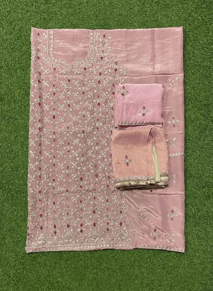 Baby-Pink |  Shimmer Suit | Party Wear | Wedding | Jaggo | Ring Ceremony | Festival | FS235