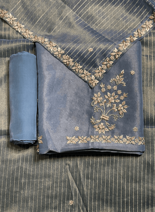 FS163 | Light Sky Blue| Shimmer Suit | Party Wear | Wedding | Jaggo | Ring Ceremony | Festival|