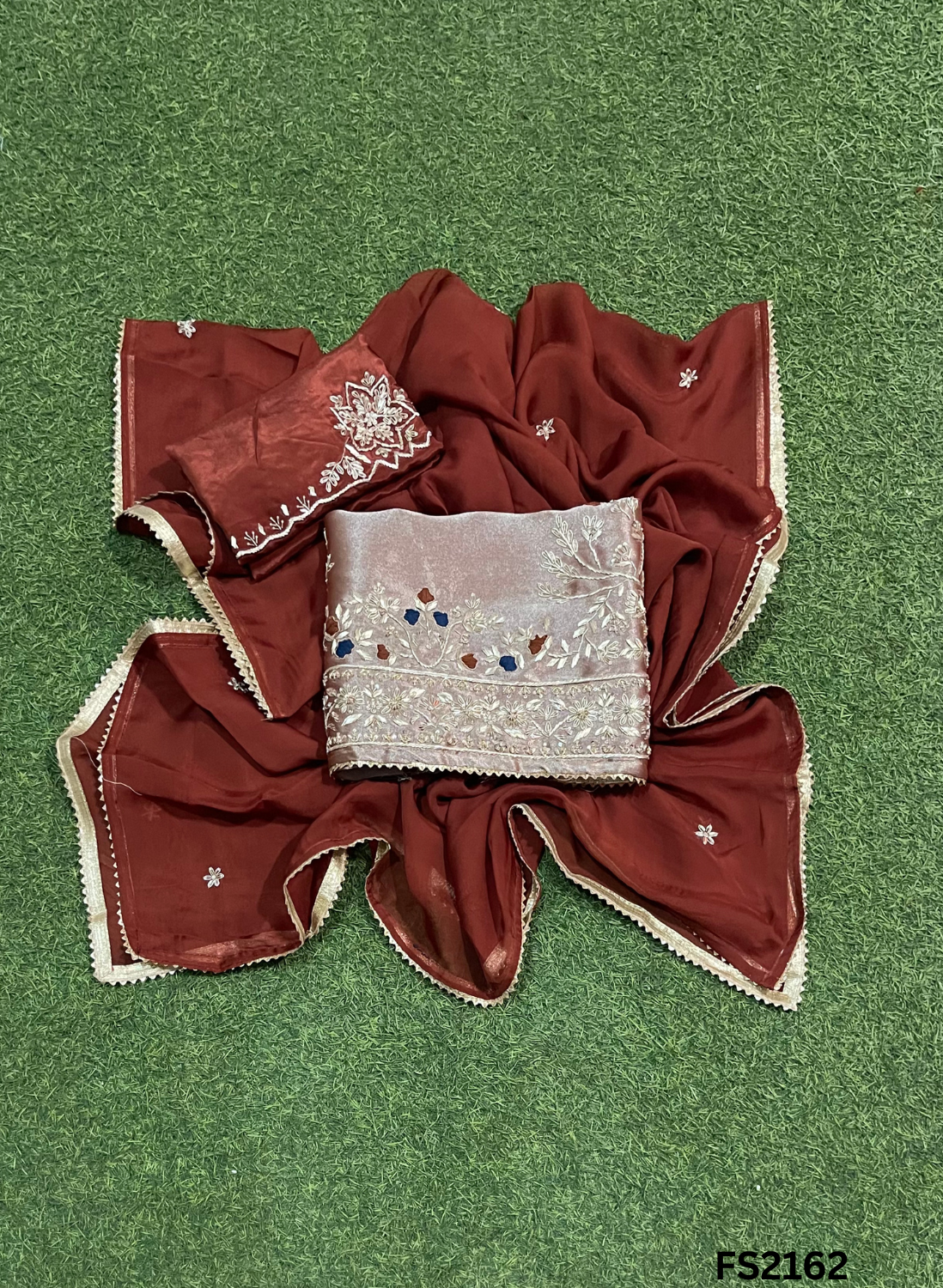 FS2162 | Shimmer Suit | Party Wear | Wedding | Jaggo | Ring Ceremony | Festival