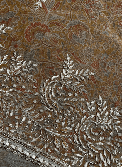 Mustred | Crush Shimmer Suit | Party Wear | Wedding | Jaggo | Ring Ceremony | Festival | FS724