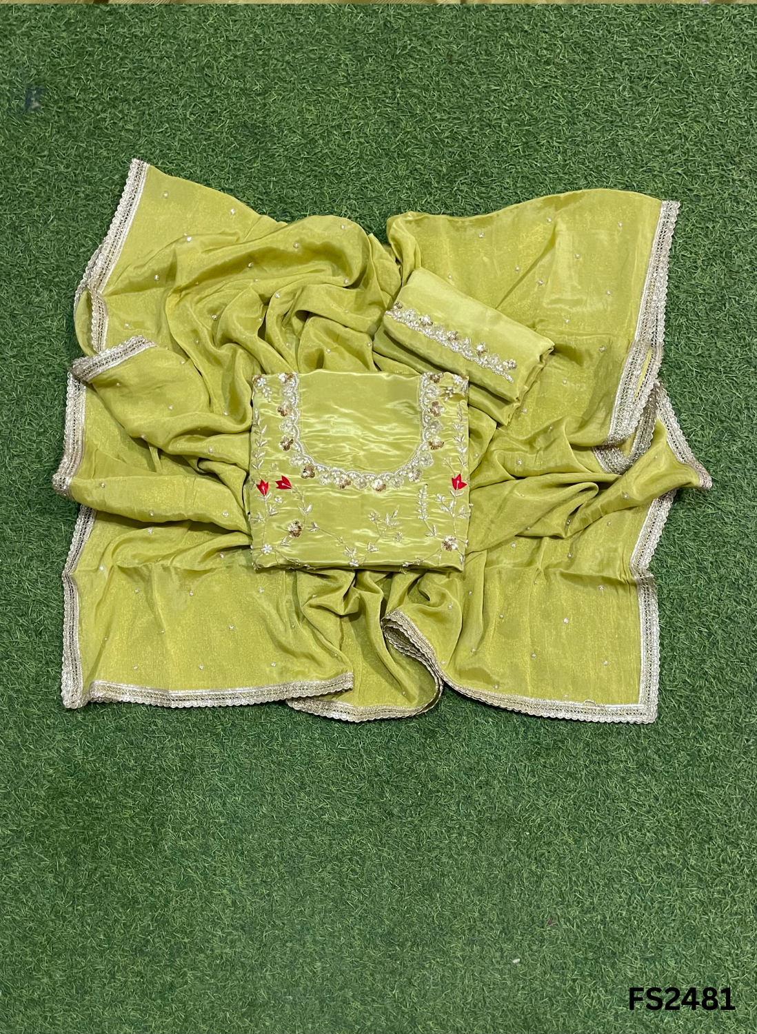 FS2481 | Pista | Shimmer Suit | Party Wear | Wedding | Jaggo | Ring Ceremony | Festival