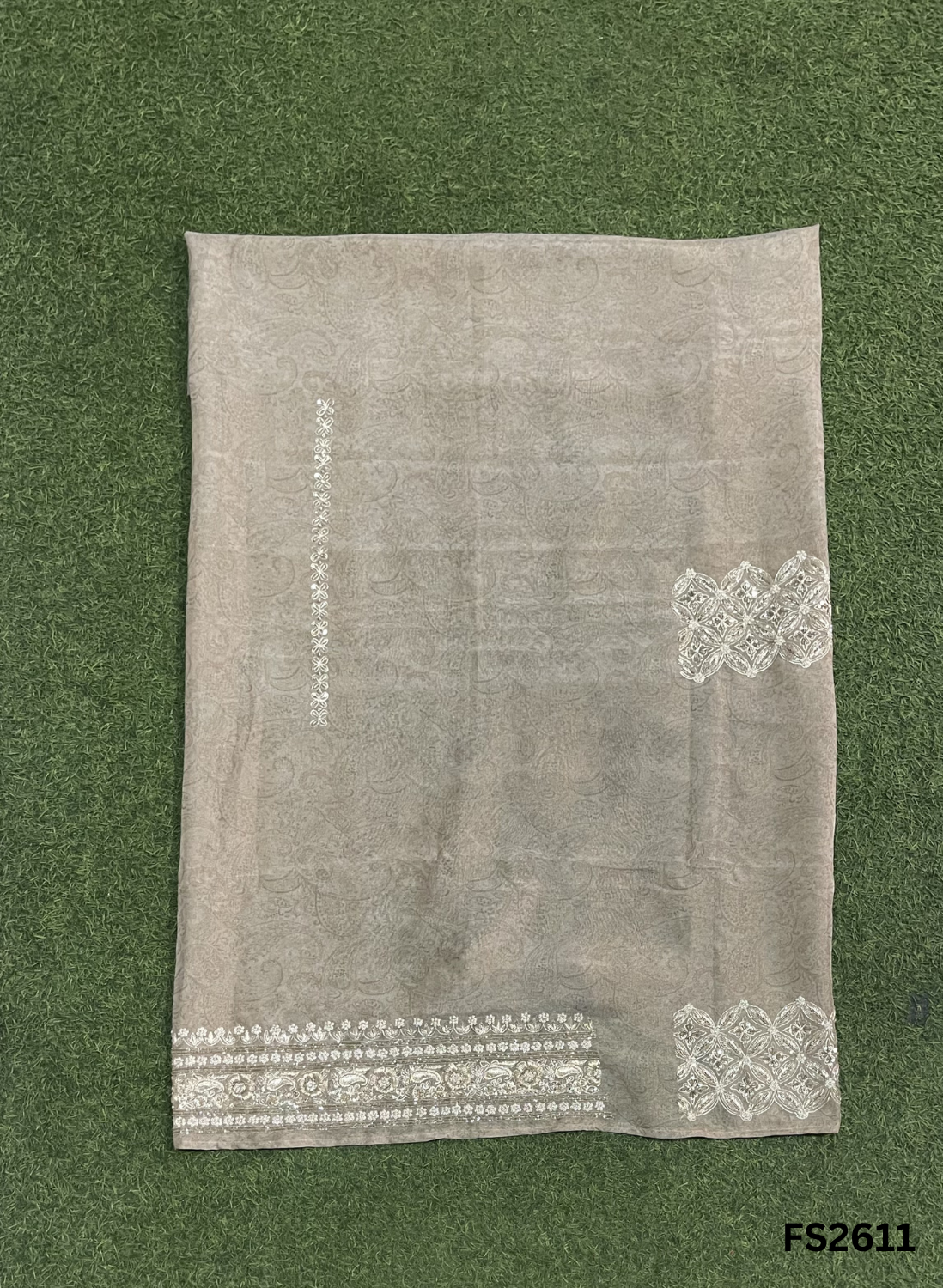 FS2611 | Golden | Self-Print | Shimmer Suit | Party Wear | Wedding | Jaggo | Ring Ceremony | Festival