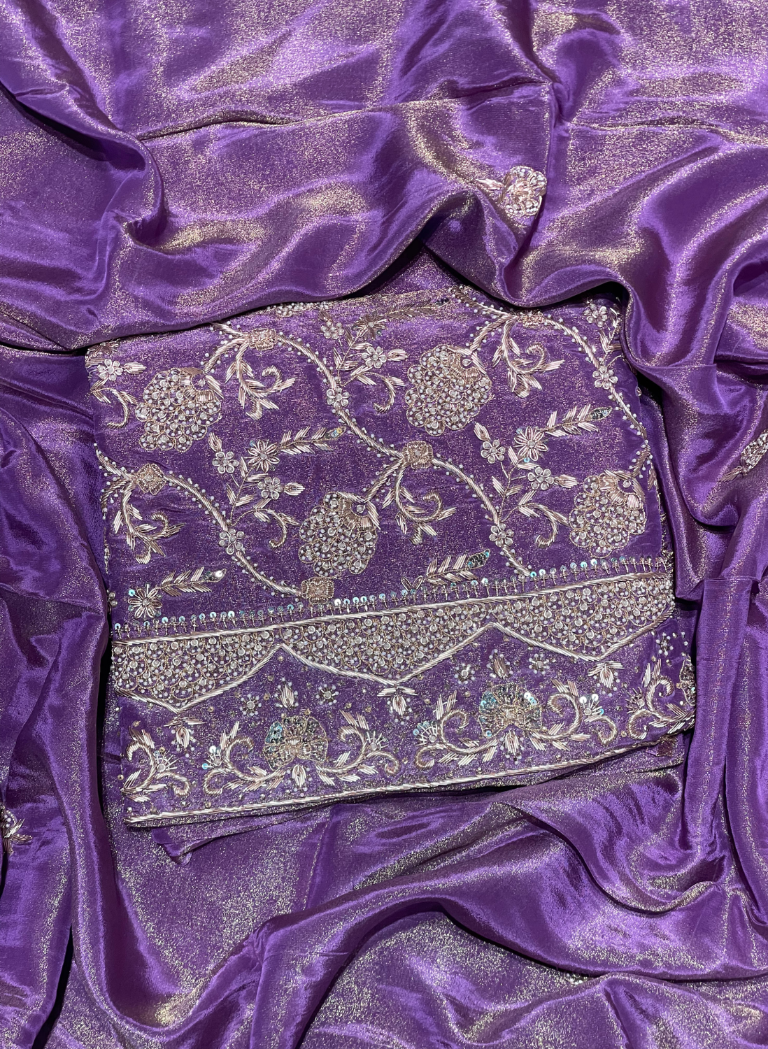 FS130 | Purple | Shimmer Suit | Party Wear | Wedding | Jaggo | Ring Ceremony | Festival |