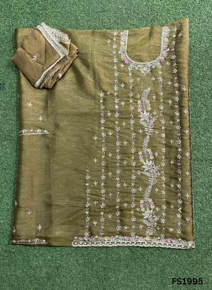 FS1995 | Mehandi | Shimmer suit | Wedding | Party Wear | Jaggo | Ring Ceremony | Festival