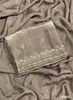 FS831 | Tan | Shimmer Suit | Party Wear | Wedding | Jaggo | Ring Ceremony | Festival | Allover suits | F9DEAA