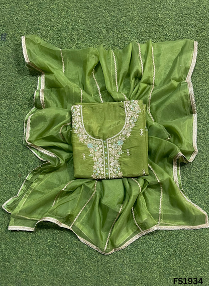 FS134 | Mehandi | Shimmer Suit | Party Wear | Wedding | Jaggo | Ring Ceremony | Festival