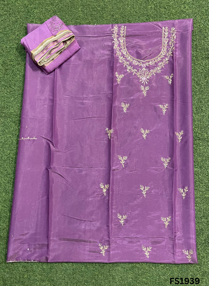 FS1939 | Purple | Shimmer Suit | Party Wear | Wedding | Jaggo | Ring Ceremony | Festival
