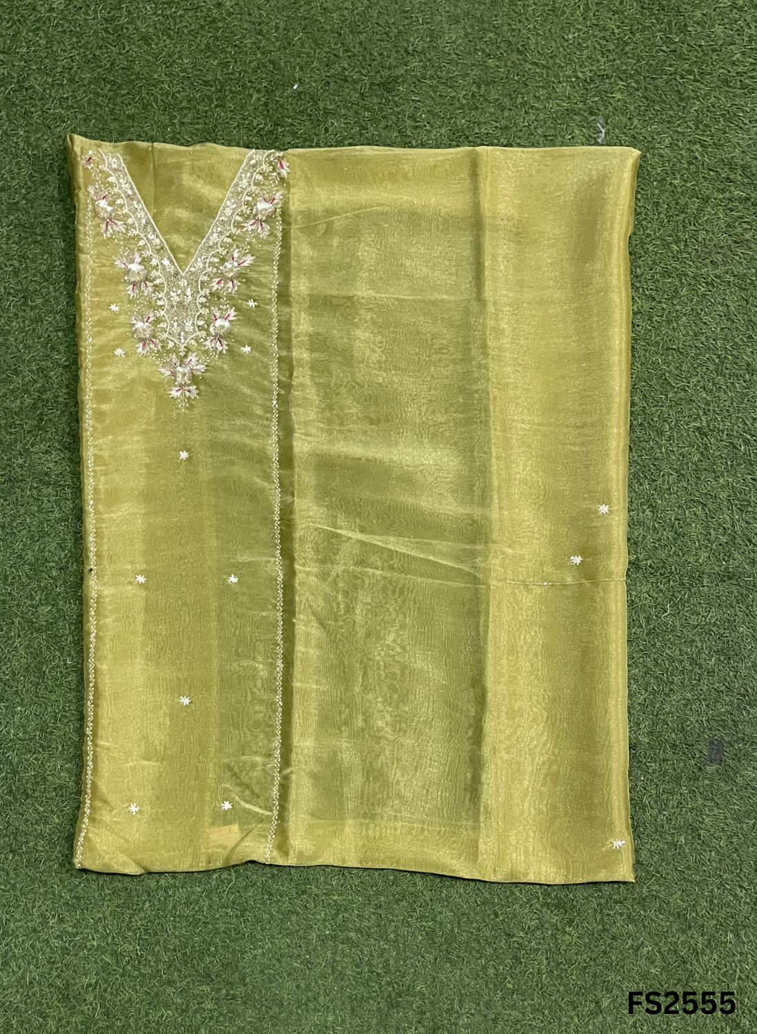 FS2550 | Green | Shimmer Suit | Party Wear | Wedding | Jaggo | Ring Ceremony | Festival