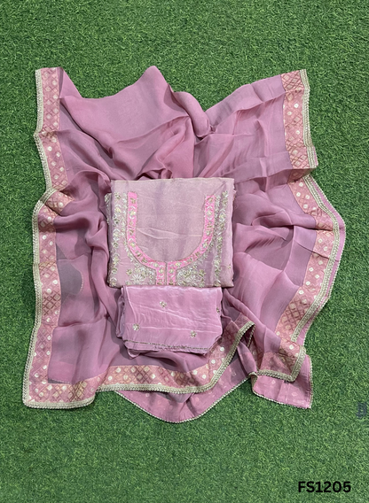 FS1205 | Baby-Pink | Shimmer Suit | Party Wear | Wedding | Jaggo | Ring Ceremony | Festival