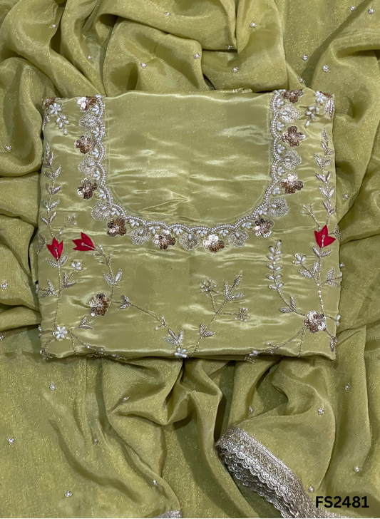 FS2481 | Pista | Shimmer Suit | Party Wear | Wedding | Jaggo | Ring Ceremony | Festival