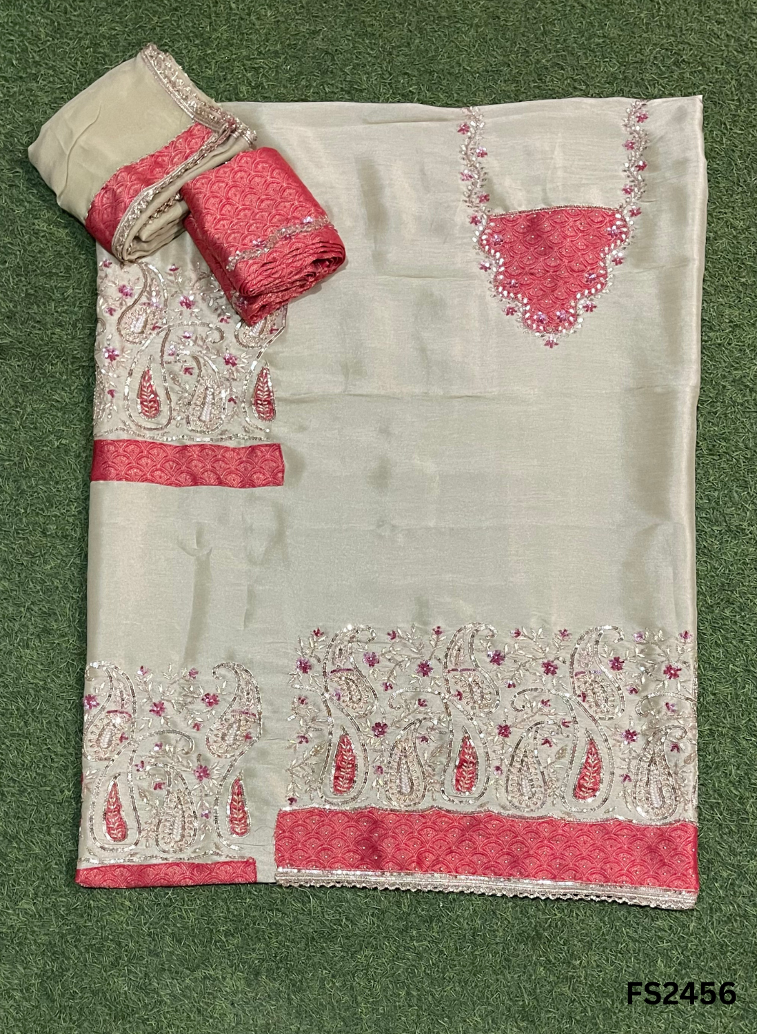 FS2456 | Pista | Shimmer Suit | Party Wear | Wedding | Jaggo | Ring Ceremony | Festival
