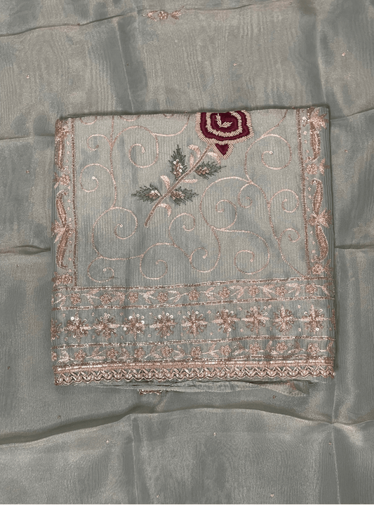 FS257 | Light Pista | Shimmer Suit | Party Wear | Wedding | Jaggo | Ring Ceremony | Festival | F9FAAA