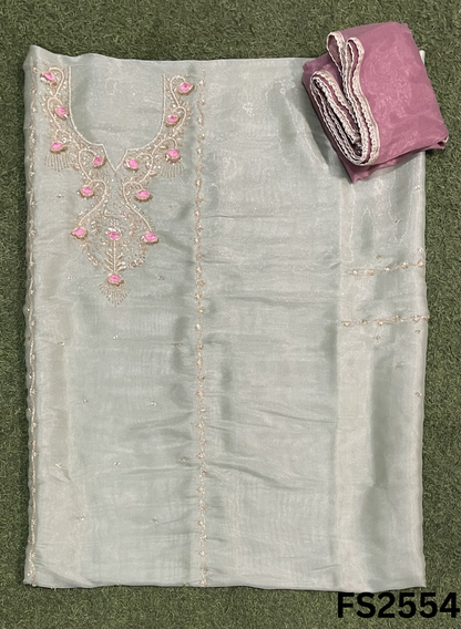FS2554 | SKY BLUE | Shimmer Suit | Party Wear | Wedding | Jaggo | Ring Ceremony | Festival |