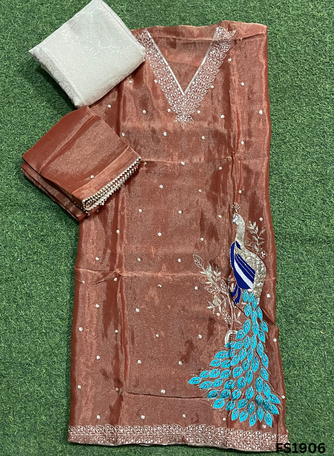 FS1906 | Shimmer Suit | Party Wear | Wedding | Jaggo | Ring Ceremony | Festival