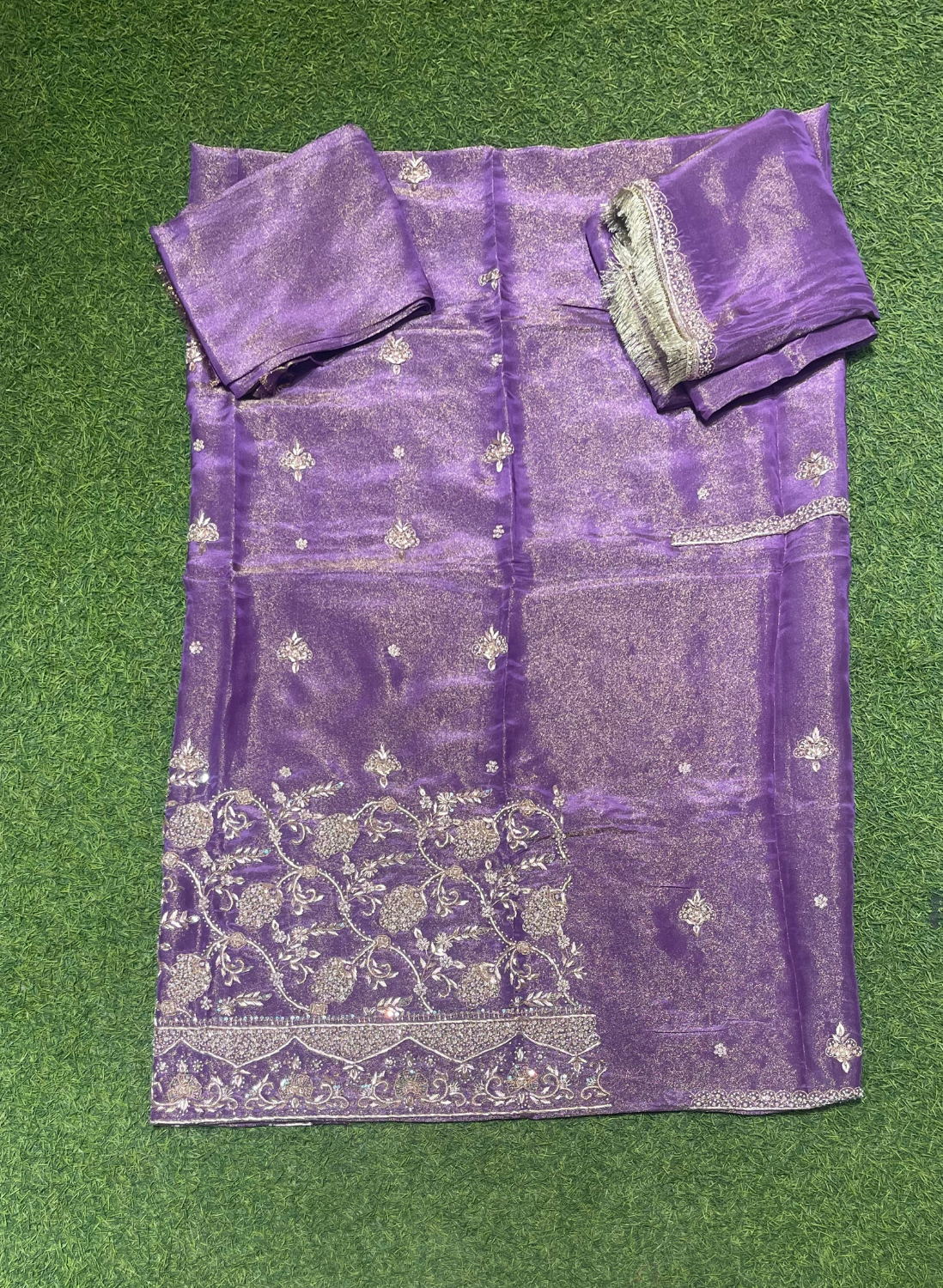 FS130 | Purple | Shimmer Suit | Party Wear | Wedding | Jaggo | Ring Ceremony | Festival |