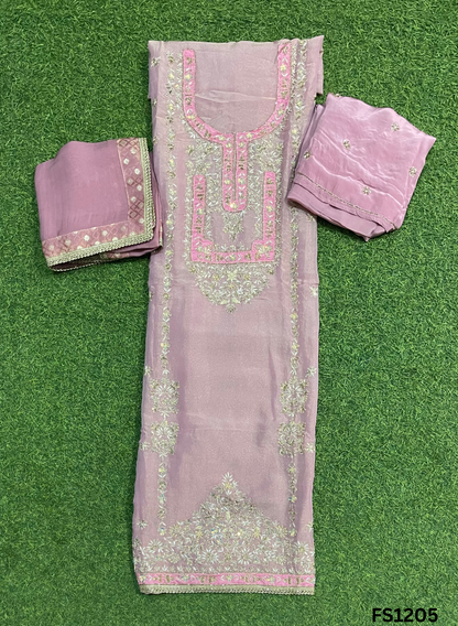 FS1205 | Baby-Pink | Shimmer Suit | Party Wear | Wedding | Jaggo | Ring Ceremony | Festival