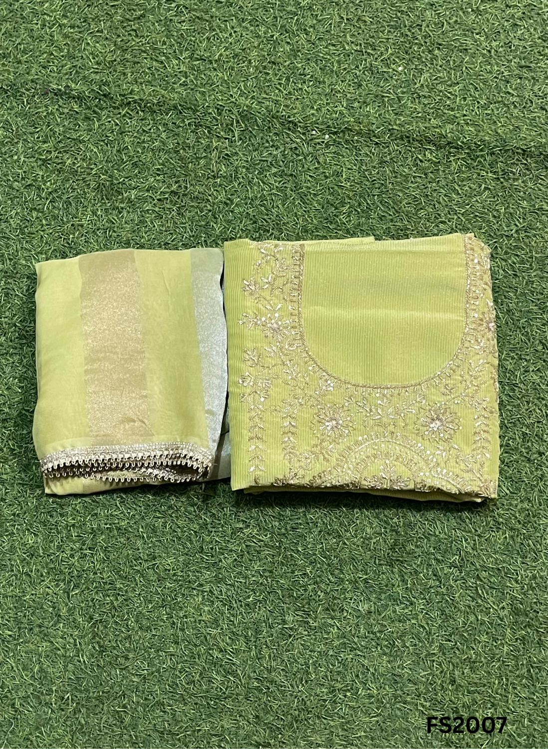 FS2007 | Sky-Blue | Shimmer Suit | Party Wear | Wedding | Jaggo | Ring Ceremony | Festival