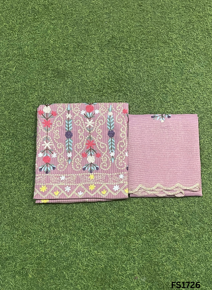 FS1726 | Self-Print | Shimmer Suit | Party Wear | Wedding | Jaggo | Ring Ceremony | Festival