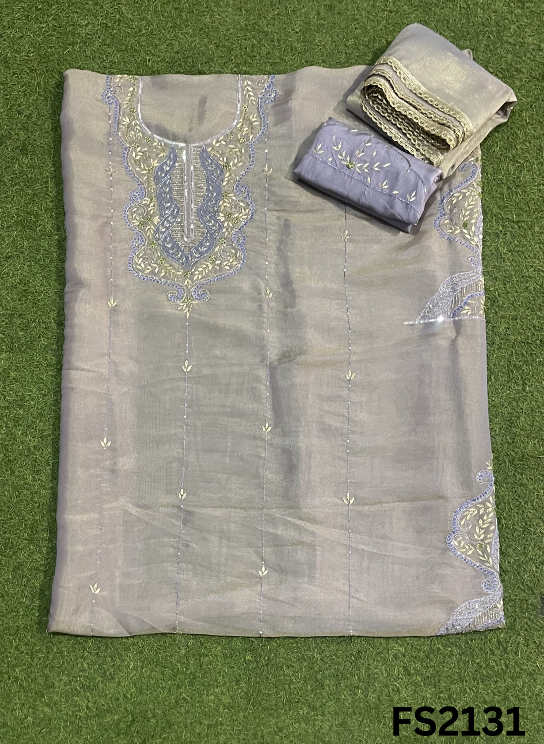 FS2131 | PISTA | Shimmer Suit | Party Wear | Wedding | Jaggo | Ring Ceremony | Festival |