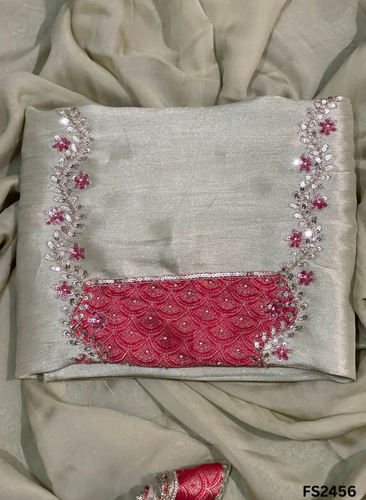 FS2456 | Pista | Shimmer Suit | Party Wear | Wedding | Jaggo | Ring Ceremony | Festival