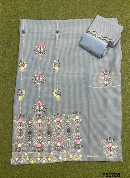 FS1726 | Self-Print | Shimmer Suit | Party Wear | Wedding | Jaggo | Ring Ceremony | Festival