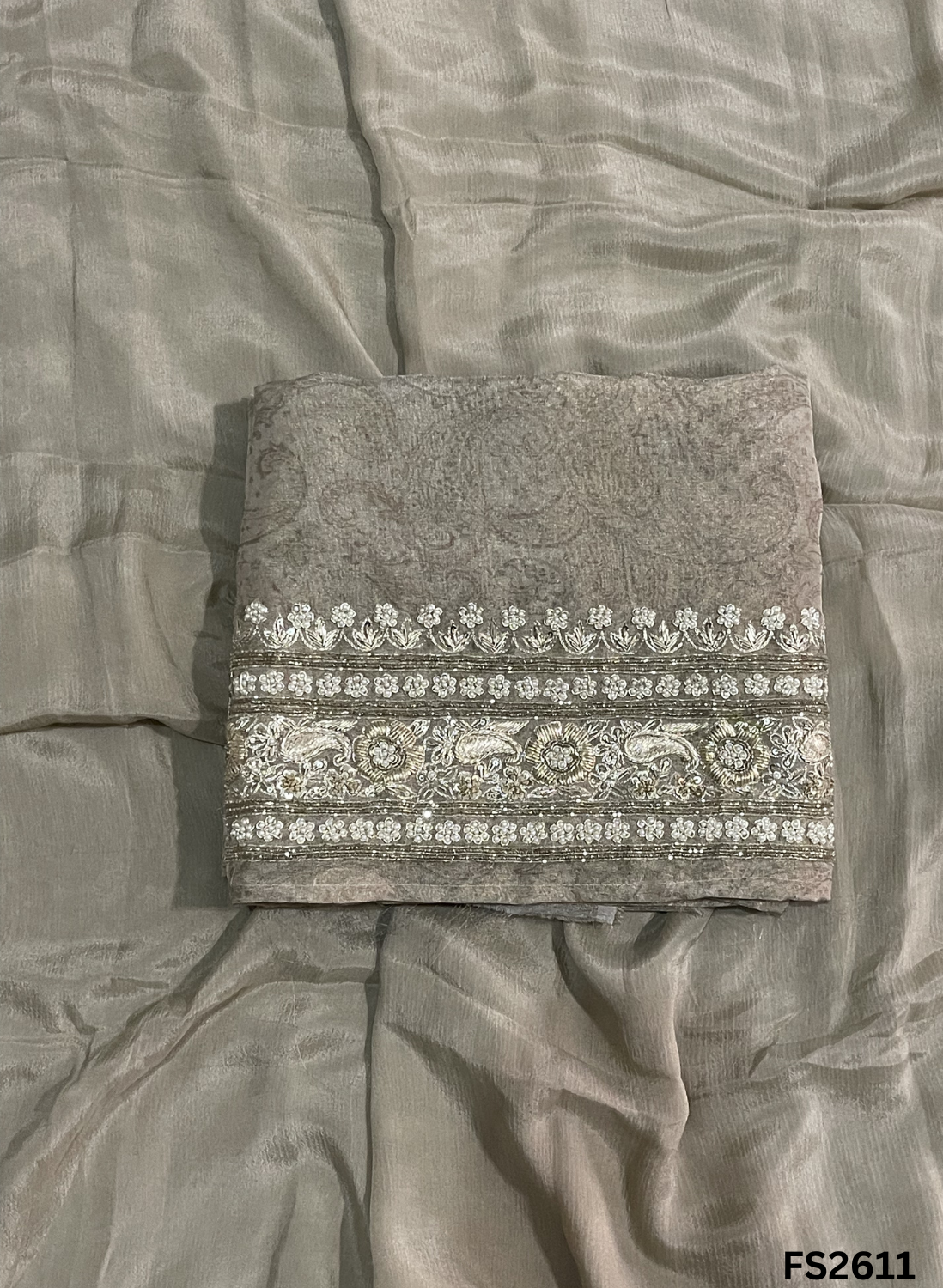 FS2611 | Golden | Self-Print | Shimmer Suit | Party Wear | Wedding | Jaggo | Ring Ceremony | Festival