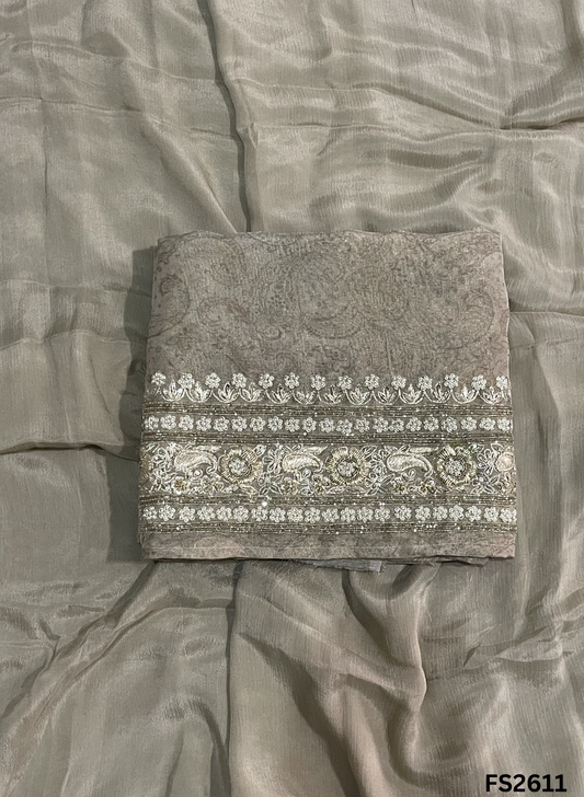 FS2611 | Golden | Self-Print | Shimmer Suit | Party Wear | Wedding | Jaggo | Ring Ceremony | Festival