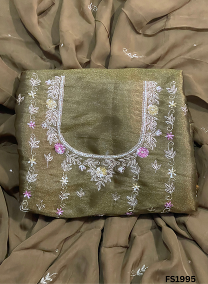 FS1995 | Mehandi | Shimmer suit | Wedding | Party Wear | Jaggo | Ring Ceremony | Festival