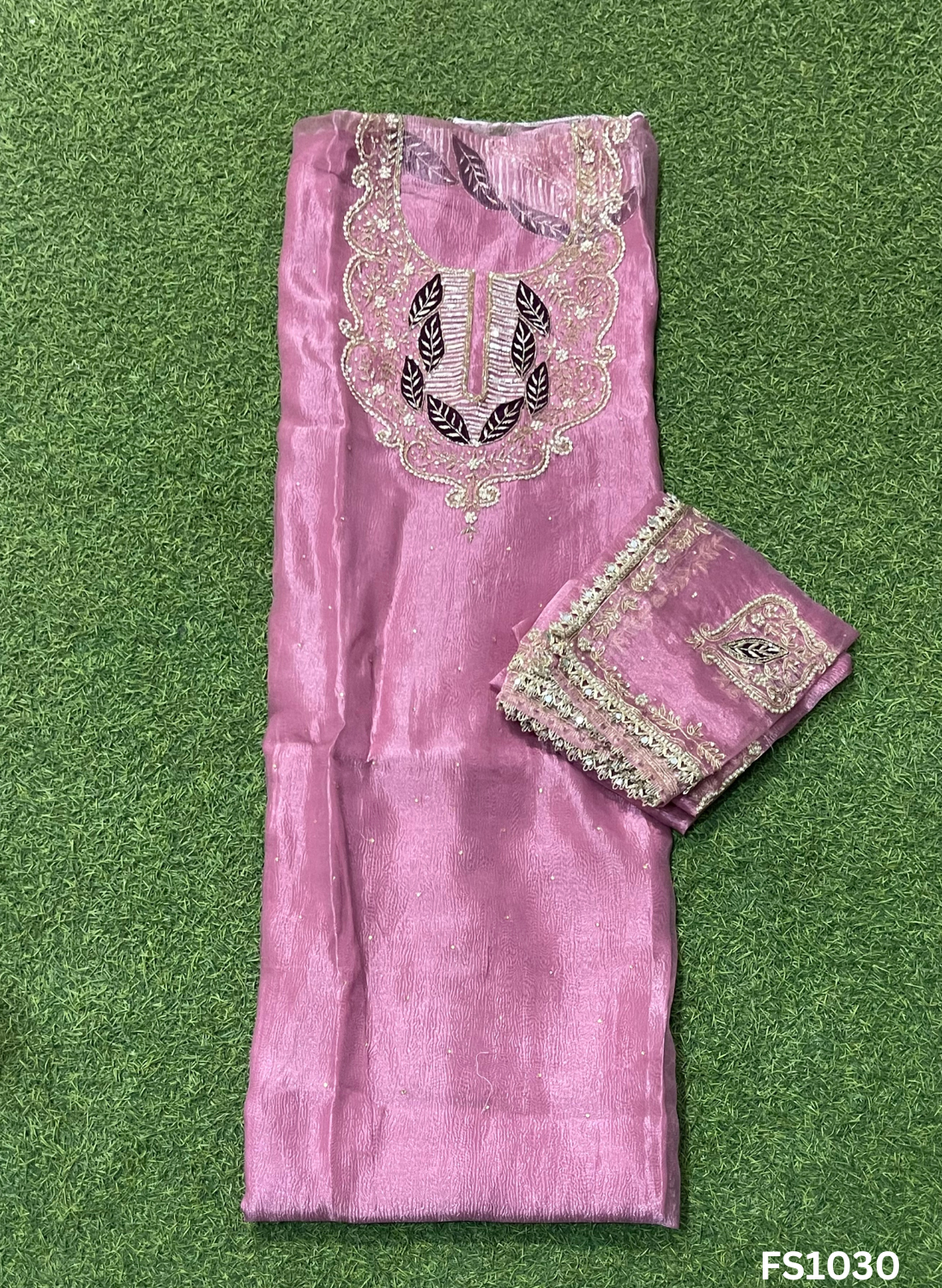 FS1030 | Onion | Crush Shimmer Suit | Party Wear | Wedding | Jaggo | Ring Ceremony | Festival |