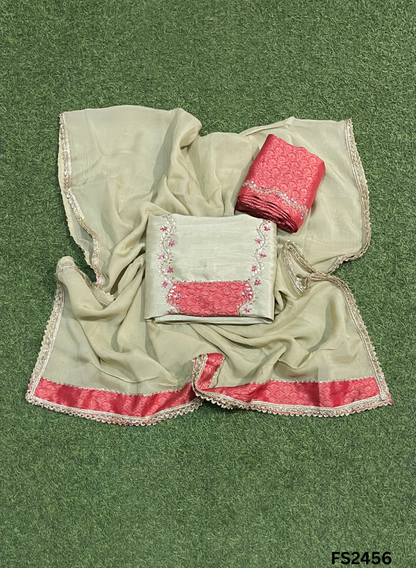 FS2456 | Pista | Shimmer Suit | Party Wear | Wedding | Jaggo | Ring Ceremony | Festival