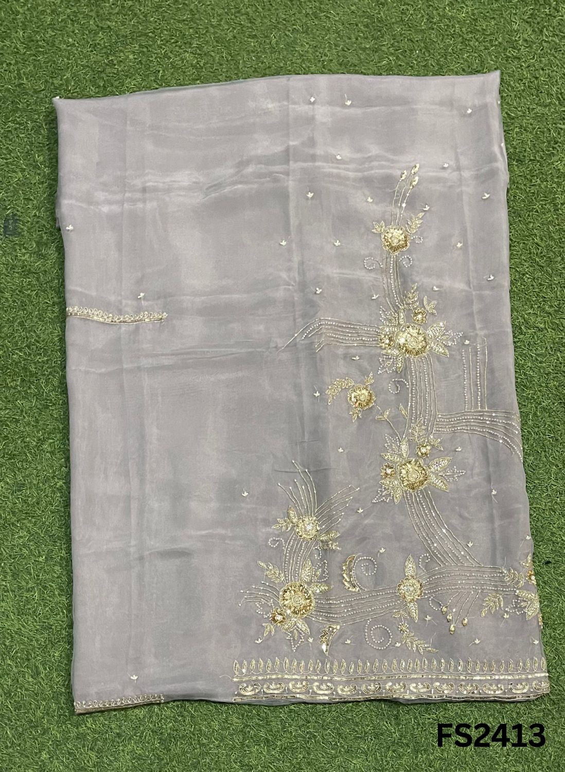 FS2413 | GOLDEN | Shimmer Suit | Party Wear | Wedding | Jaggo | Ring Ceremony | Festival